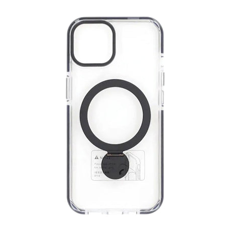 iPhone 13/14 Skal Ringstativ MagSafe Transparent Svart