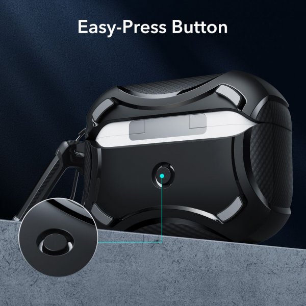 ESR AirPods Pro/AirPods Pro 2 Skal Cyber Tough HaloLock Svart
