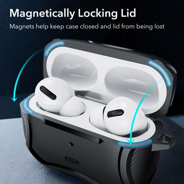 ESR AirPods Pro/AirPods Pro 2 Skal Cyber Tough HaloLock Svart