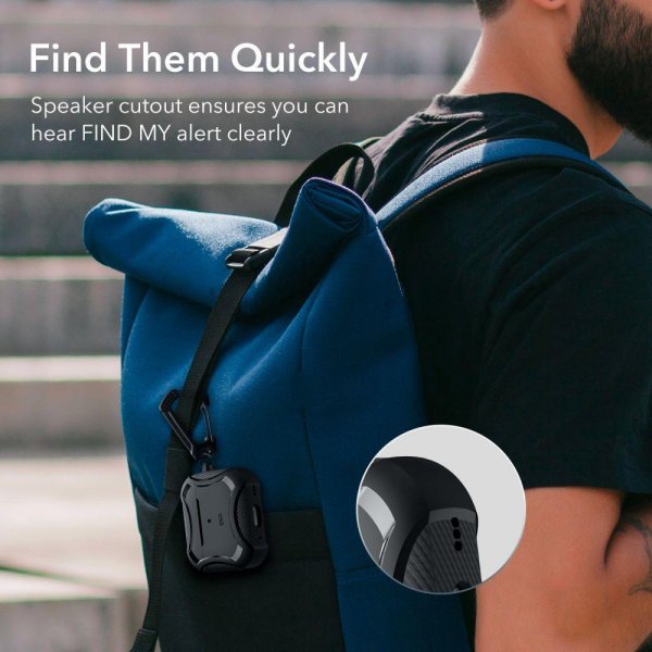 ESR AirPods Pro/AirPods Pro 2 Skal Cyber Tough HaloLock Svart
