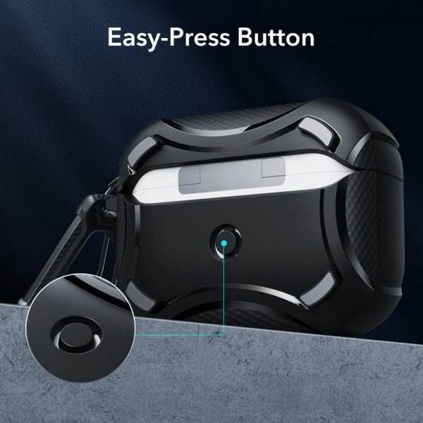 ESR AirPods Pro/AirPods Pro 2 Skal Cyber Tough HaloLock Svart