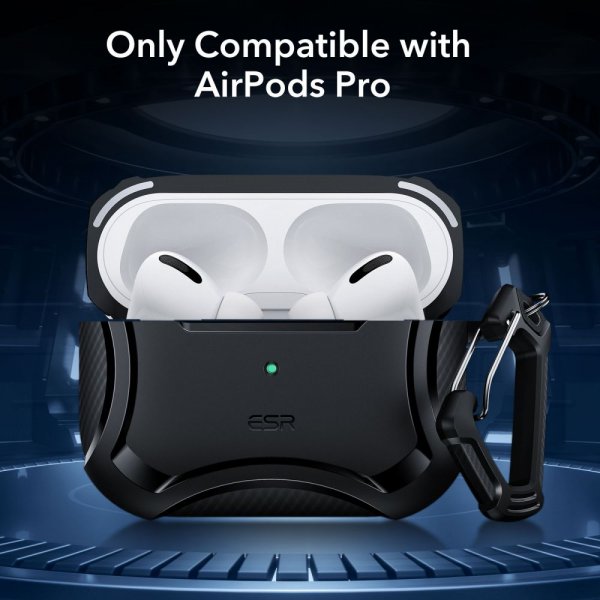 ESR AirPods Pro/AirPods Pro 2 Skal Cyber Tough HaloLock Svart