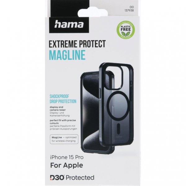Hama iPhone 15 Pro Skal Extreme Protect MagLine Svart