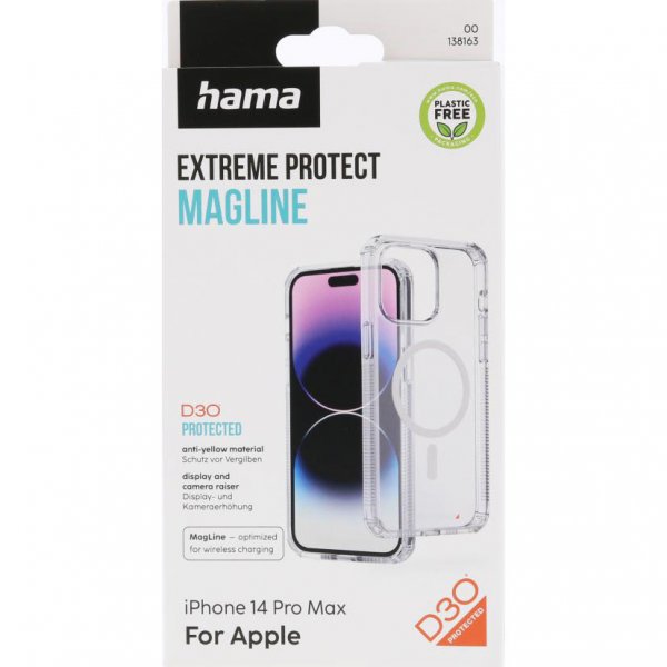 Hama iPhone 14 Pro Max Skal Extreme Protect MagLine Transparent