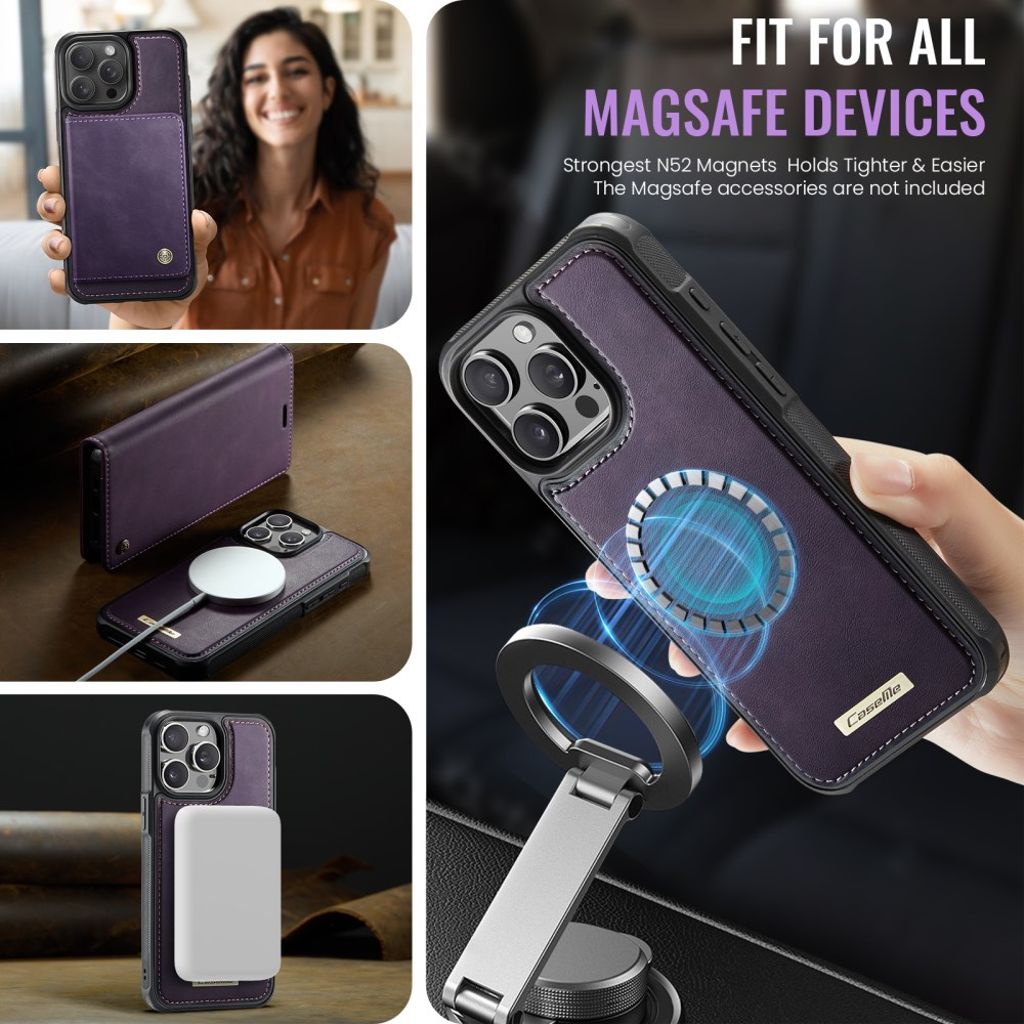 CaseMe iPhone 15 Pro Max Fodral C49 Series Lila