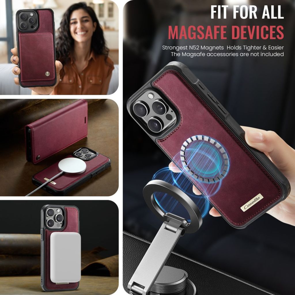 CaseMe iPhone 13 Pro Fodral C49 Series Röd