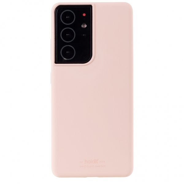 holdit Samsung Galaxy S21 Ultra Skal Silikon Blush Pink