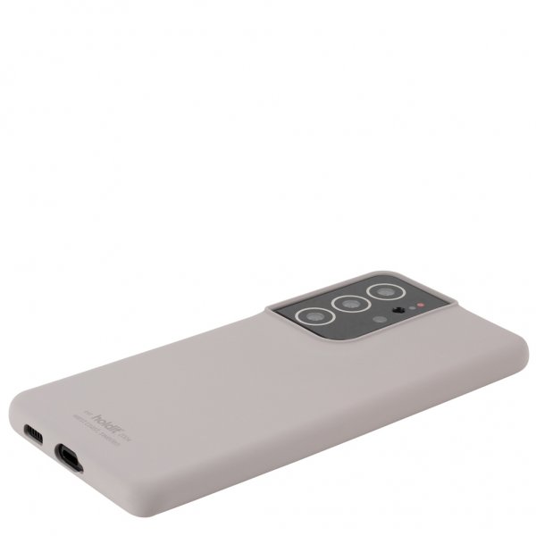 holdit Samsung Galaxy S21 Ultra Skal Silikon Taupe