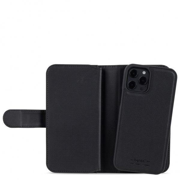 holdit iPhone 12/iPhone 12 Pro Fodral WalletCase Extended Löstagbart Skal Svart