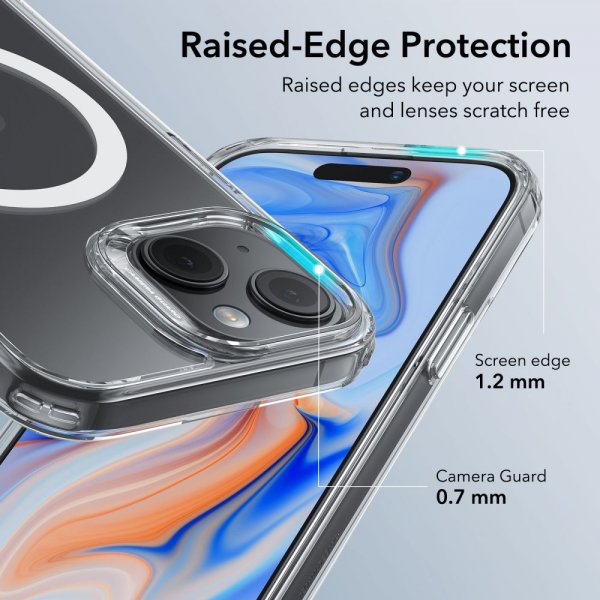ESR iPhone 15 Skal Classic Hybrid HaloLock Transparent