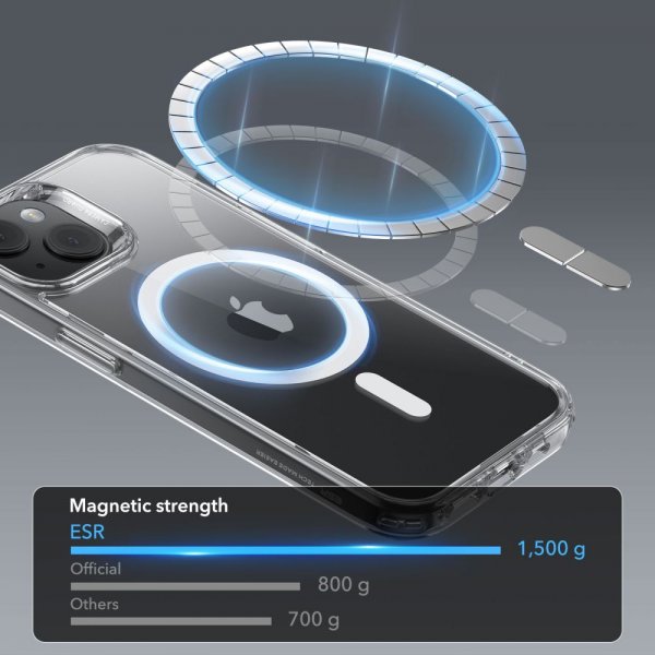 ESR iPhone 15 Skal Classic Hybrid HaloLock Transparent