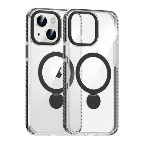 iPhone 13/14 Skal Ringstativ MagSafe Transparent Svart