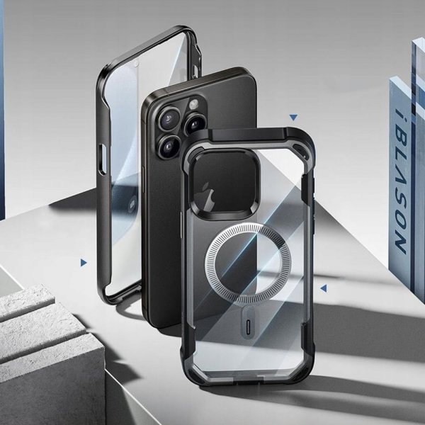 Supcase iPhone 15 Pro Max Skal Ares Mag Svart