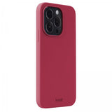 holdit iPhone 15 Pro Skal Silikon Red Velvet