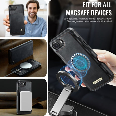 CaseMe iPhone 16e/iPhone 17e Fodral C49 Series Svart