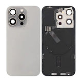 iPhone 15 Pro Baksida Glas Komplett OEM - Naturlig Titan