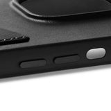 Mujjo iPhone 15 Plus Skal Full Leather Wallet Case Svart