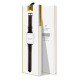 Dux Ducis Apple Watch 44/45/46mm/Ultra 49mm Armband Äkta Läder Mörkbrun