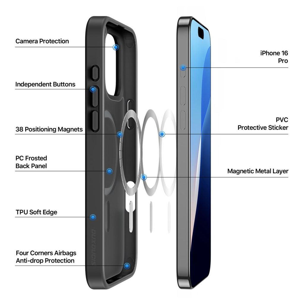 Dux Ducis iPhone 16 Pro Skal Yind Series MagSafe Svart