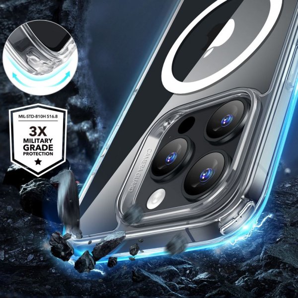 ESR iPhone 16 Pro Skal och Skärmskydd Classic Hybrid MagSafe Set Transparent