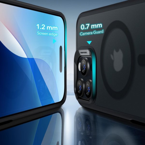 ESR iPhone 16 Pro Skal och Skärmskydd Classic Hybrid MagSafe Set Frostad Svart