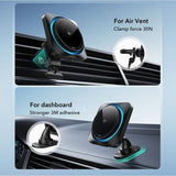 ESR Bilhållare Qi2 Air Vent/Dashboard Wireless Car Charger CryBoost HaloLock Svart