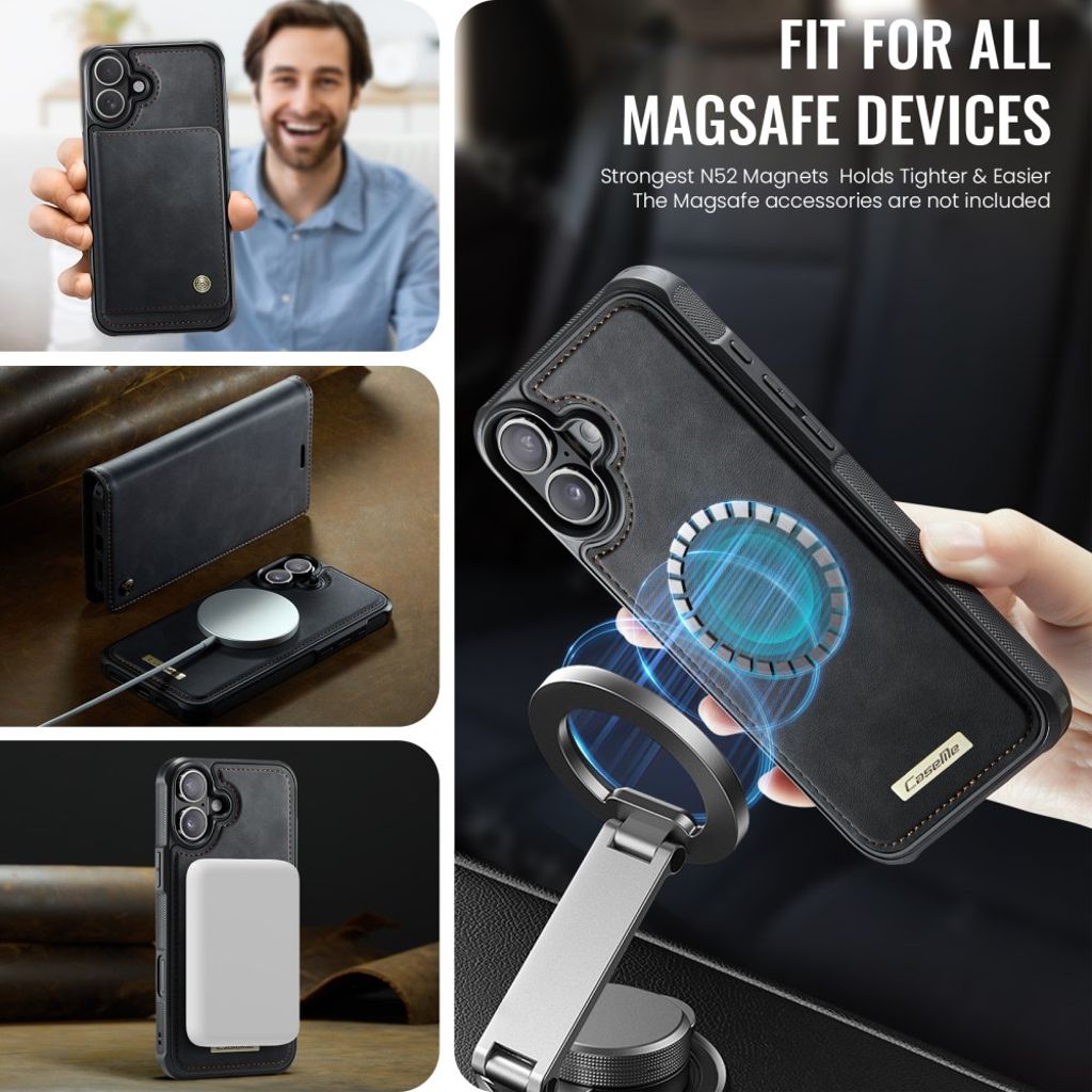 CaseMe iPhone 17 Fodral C49 Series Svart
