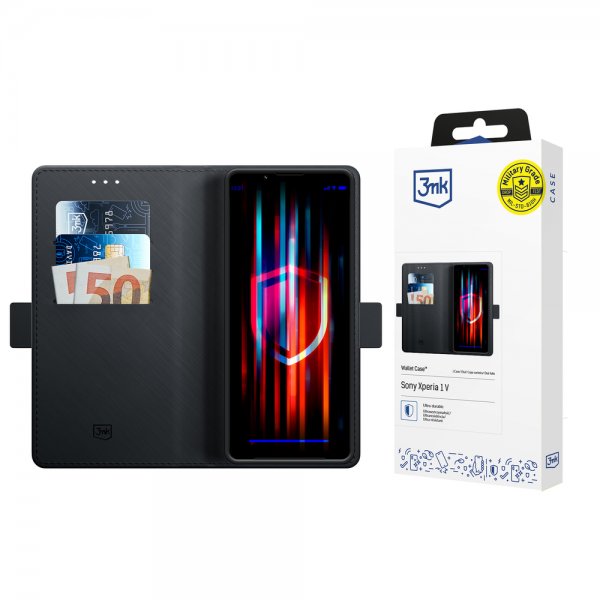 3mk Sony Xperia 1 V Fodral Wallet Svart
