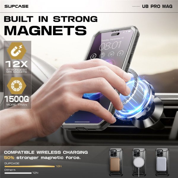 Supcase iPhone 16 Pro Max Skal UB Pro MagSafe Svart