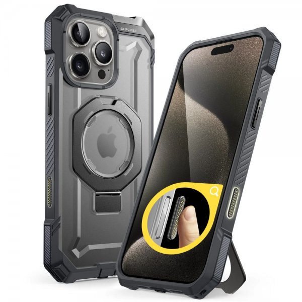 Supcase iPhone 16 Pro Skal UB Grip MagSafe Grå