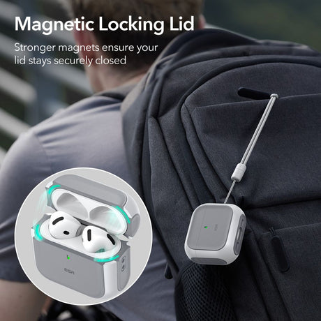 ESR AirPods 4/5 Skal Orbit HaloLock Vit