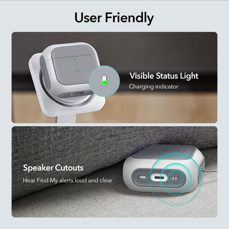 ESR AirPods 4/5 Skal Orbit HaloLock Vit