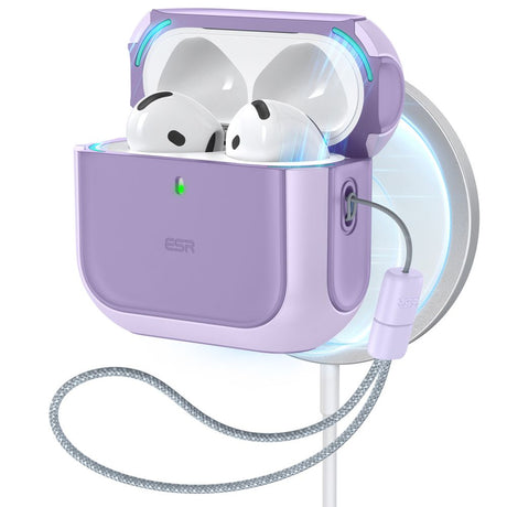 ESR AirPods 4/5 Skal Orbit HaloLock Lila