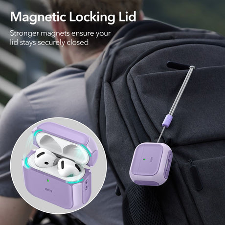 ESR AirPods 4/5 Skal Orbit HaloLock Lila
