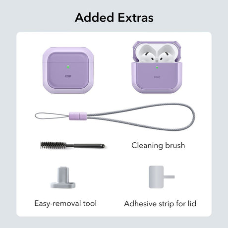 ESR AirPods 4/5 Skal Orbit HaloLock Lila
