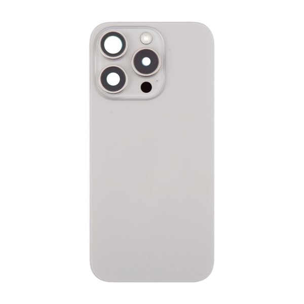 iPhone 16 Pro Max Baksida Glas Komplett OEM - Naturlig Titan