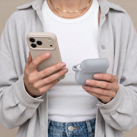 Tech-Protect AirPods 4 Skal Silicone Hook Grå