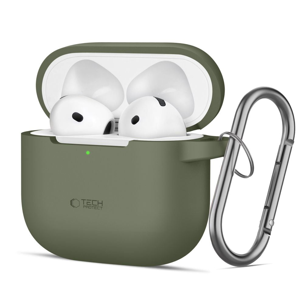 Tech-Protect AirPods 4 Skal Silicone Hook Grön