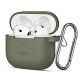 Tech-Protect AirPods 4 Skal Silicone Hook Grön
