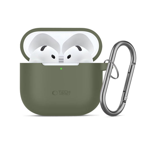 Tech-Protect AirPods 4 Skal Silicone Hook Grön