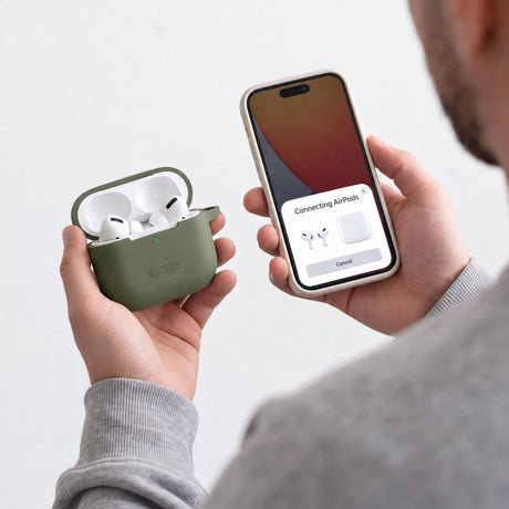 Tech-Protect AirPods 4 Skal Silicone Hook Grön