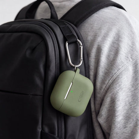 Tech-Protect AirPods 4 Skal Silicone Hook Grön