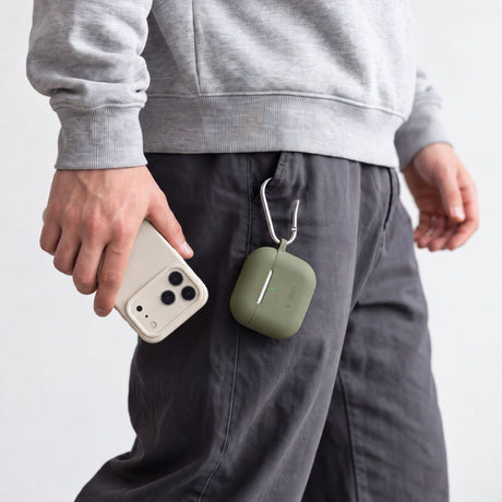 Tech-Protect AirPods 4 Skal Silicone Hook Grön