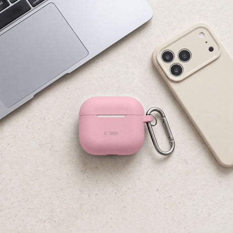 Tech-Protect AirPods 4 Skal Silicone Hook Rosa