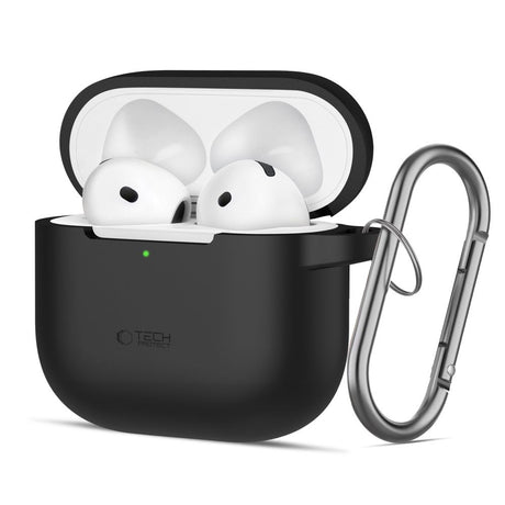 Tech-Protect AirPods 4 Skal Silicone Hook Svart