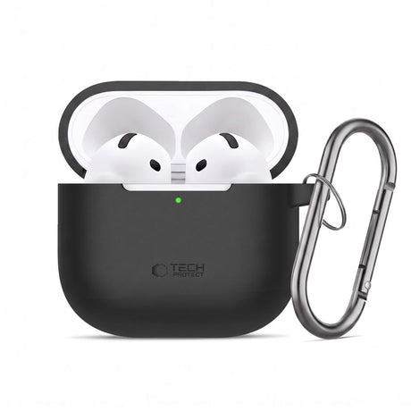 Tech-Protect AirPods 4 Skal Silicone Hook Svart