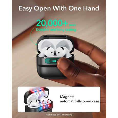 ESR AirPods 4/5 Skal Pulse FlickLock HaloLock Svart