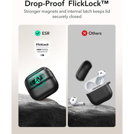 ESR AirPods 4/5 Skal Pulse FlickLock HaloLock Svart
