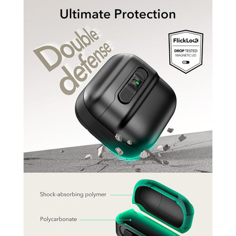 ESR AirPods 4/5 Skal Pulse FlickLock HaloLock Svart