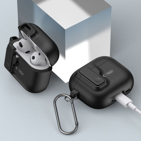 Tech-Protect AirPods 4 Skal Slim Hook Svart